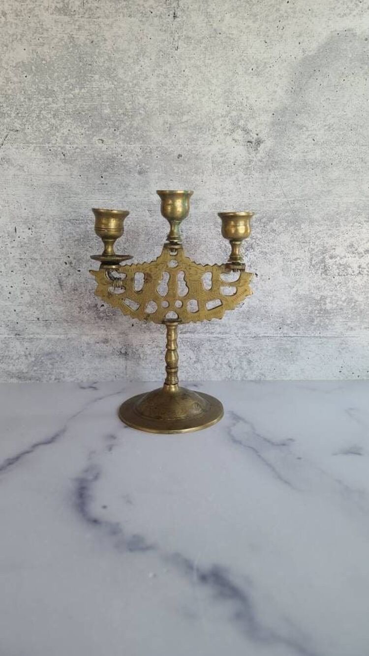 Oriental 3 Arm Candelabra